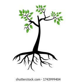 
ilustración de un árbol en un estilo plano.