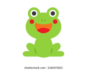 Illustration of a tree frog character.