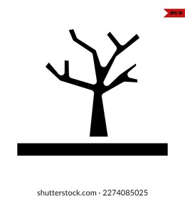 illustration of tree glyph icon 