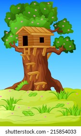 illustration of a tree house 