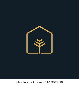 Illustration of Tree House Logo Design Template