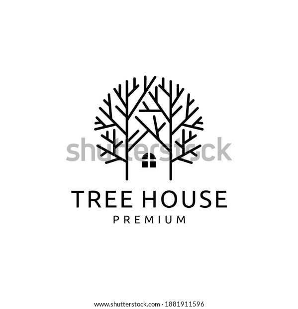 Illustration of Tree
House Logo Design
Template