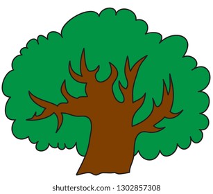 Illustration of tree isolated on a white background