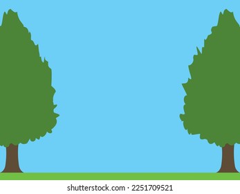 illustration of tree landscape background