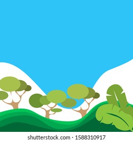 illustration of tree and leaf size according to instagram feed