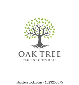 Illustration of Tree of Life Stamp Seal Emblem Oak design