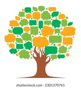 Ilustración de un árbol de globos, vector