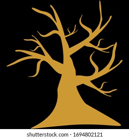 illustration of a tree on a black background