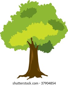 illustration of tree on white