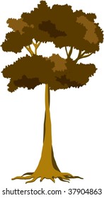 ilustración de árbol en blanco