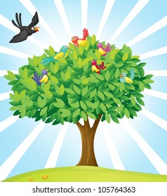 illustration of a tree on a white background