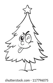 illustration of a tree on a white background