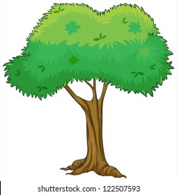 Illustration eines Baumes auf weißem Hintergrund