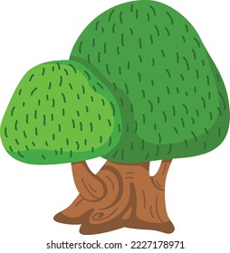 illustration of tree on white background