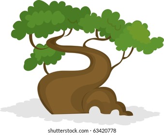 illustration of tree on a white background