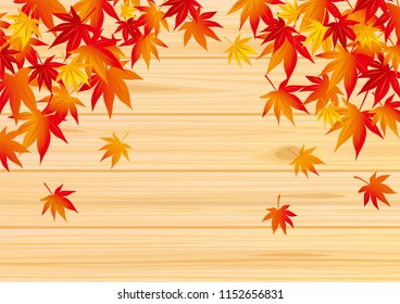 Illustration of tree pattern and autumn leaves