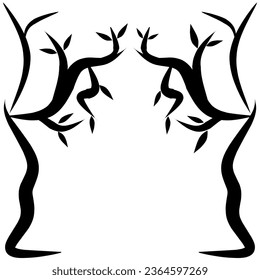 illustration of a tree pattern on a white background