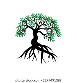Árbol de ilustración con raíces 10