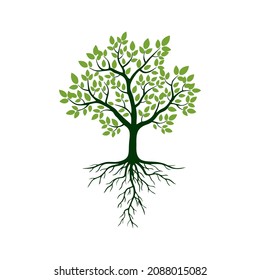 Logo Green Tree Dengan Roots Ilustrasi Stock Vector (Royalty Free ...