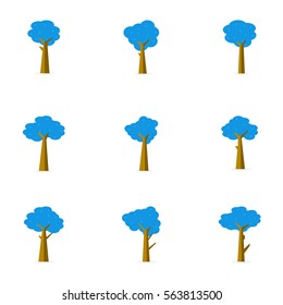 Illustration of tree set decoration collection stock