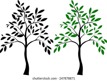 Illustration of tree silhouette