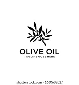 Illustration of tree stalk with many leaves and fruit to be extracted into olive oil.