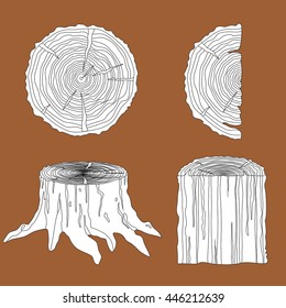 Illustration of tree stump