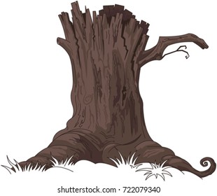 Illustration of tree stump 