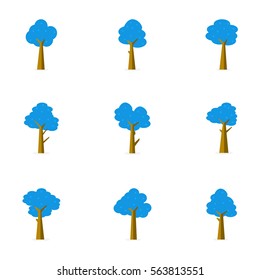 Illustration of tree vector flat stock collection
