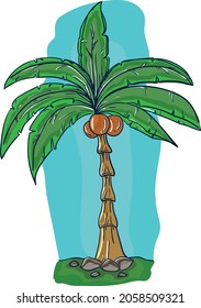 The illustration of tree vector. Suitable for nature life.