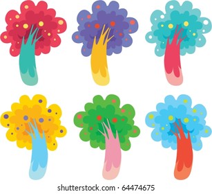 illustration of trees on a white background