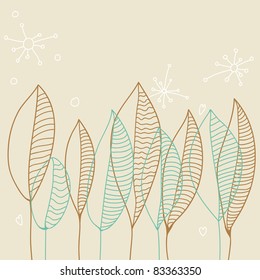 illustration with trees in vector