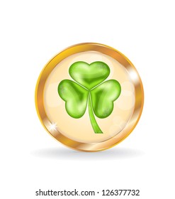 Illustration trefoil icon isolated for Saint Patrick day - vector