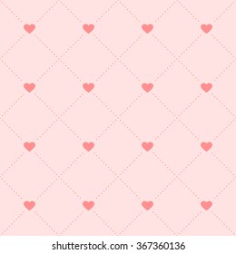 illustration of a trendy seamless hearts and dots pattern, eps10 vector