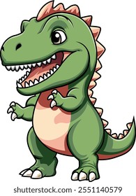 Ilustração T-Rex Cartoon 2d para adesivo