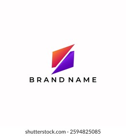 ILLUSTRATION TRIANGLE LETTER S GEOMETRIC LOGO ICON ORANGE PURPLE GRADIENT COLOR TEMPLATE SIMPLE MINIMALIST ELEMENT DESIGN SIMPLE VECTOR GOOD FOR APPS, BRAND 