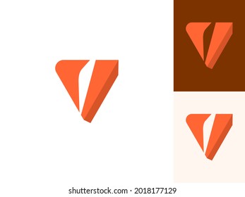 ILLUSTRATION TRIANGLE LOGO DESIGN MODERN BRANDING VECTOR