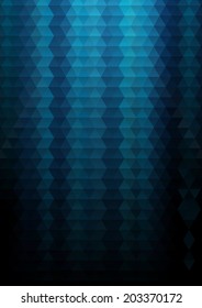 Illustration triangle mosaic background in blue colors 