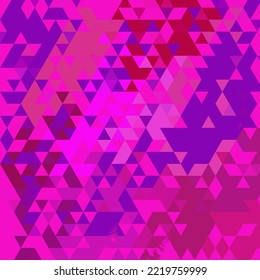 Illustration for triangle pink abstract mosaic background