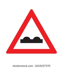 The Illustration of Triangle Poor Road Surface Ahead