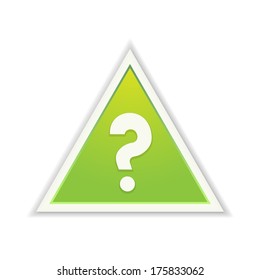 the illustration of triangle with question mark icon / the triangle with question mark / the sign