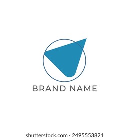 ILLUSTRATION TRIANGLE SIMPLE  BLUE COLOR LOGO ICON MODERN SIMPLE TEMPLATE ELEMENT DESIGN VECTOR
