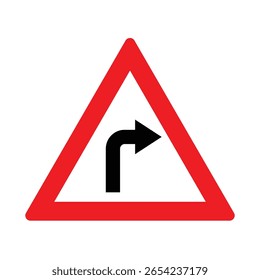 The Illustration of Triangle Turn Sign