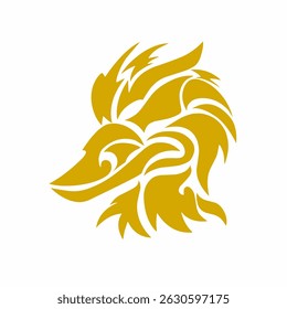 illustration tribal art design duck head for tattoo, logo, graphic elements