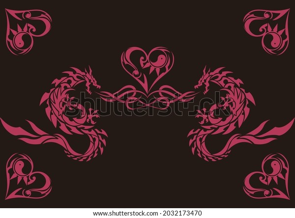 An illustration of tribal dragon.\
For tattoo,\
sticker, embroidery and\
printing.