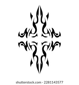 Illustration of a tribal tattoo with a aesthetic shape. Perfect for stickers, clothes stickers, hats, shoes, posters, banners, book covers, icons