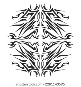 Illustration of a tribal tattoo with a aesthetic shape. Perfect for stickers, clothes stickers, hats, shoes, posters, banners, book covers, icons