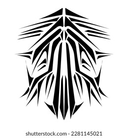Illustration of a tribal tattoo with a aesthetic shape. Perfect for stickers, clothes stickers, hats, shoes, posters, banners, book covers, icons