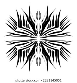 Illustration of a tribal tattoo with a aesthetic shape. Perfect for stickers, clothes stickers, hats, shoes, posters, banners, book covers, icons