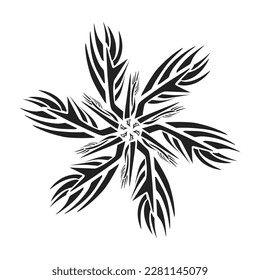 Illustration of a tribal tattoo with a aesthetic shape. Perfect for stickers, clothes stickers, hats, shoes, posters, banners, book covers, icons